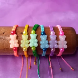 Pulseras tejidas de ositos
