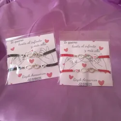 Pulseras tejidas infinito