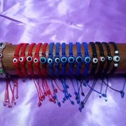 Pulseras tejidas ojos turcos
