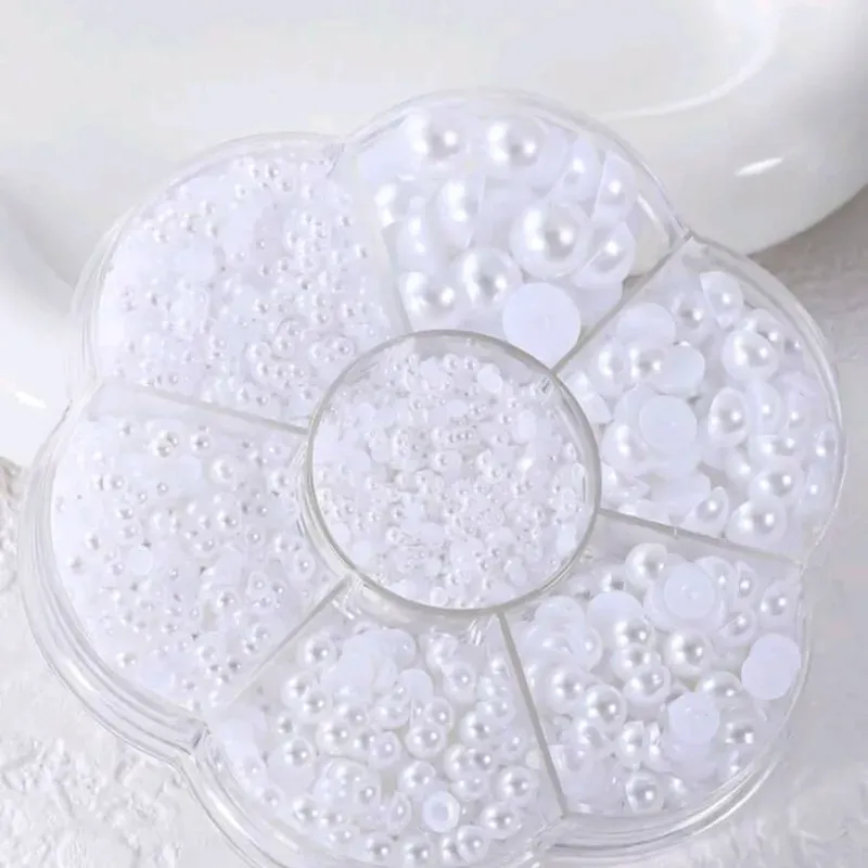 Estuche de Medias Perlas Blancas 