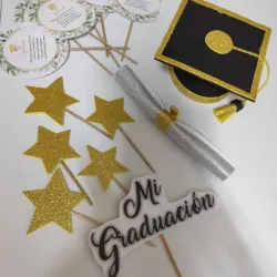 Topper para cake de graduación 