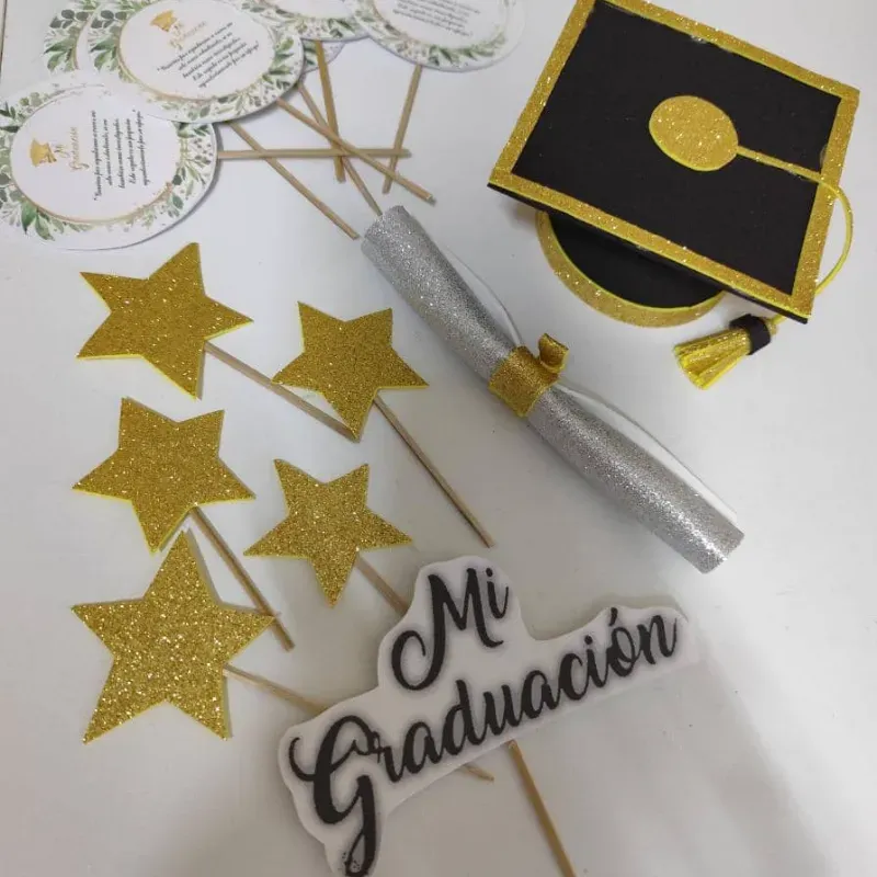 Topper para cake de graduación 