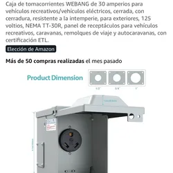 Caja protectora para transfer swicht a prueba de agua ( sirve para carro también ) 30A