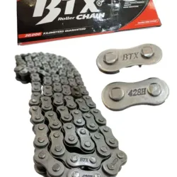 Cadena 428H 132L plateada