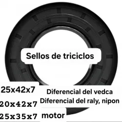 Sellos diferencial triciclos 25x42x7