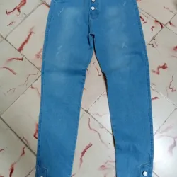 pantalones de mujer azul claro sin ripiar 