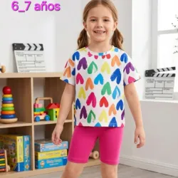 Conjunto niña Corazones