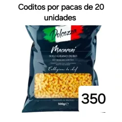 Pacas de Coditos de 20 unidades 500g