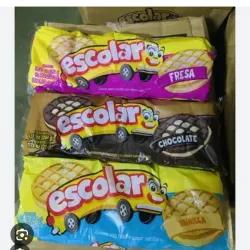 Galletas escolares vainilla fresa chocolate y chocolate con vainilla