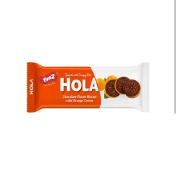 Galletas Hola de chocolate rellenas de naranja