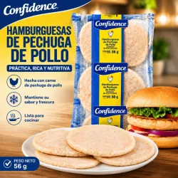 Hamburguesa de pechuga de pollo