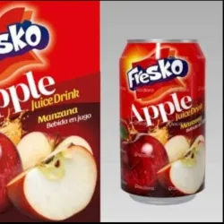 Jugo de manzana lata