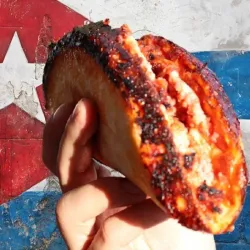 Rica pizza cubana de queso