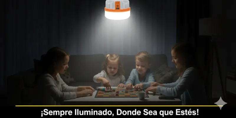 Bombilla LED Solar Recargable USB Larga(sin panel solar), Para Camping, Apagones, Hogar