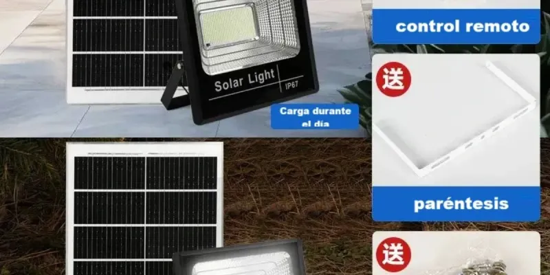 Lampara solar con panel y mando para exteriores e interiores, uso doméstico en apagón luz de emergencia súper brillante lámpara impermeable luz de patio exterior-150W