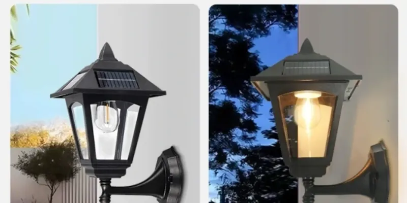 Lampara solar de pared Luces Solares Exterior, Luces Solares Jardin, Impermeables IP65 Luz Solar para Pavimento, Automático Lámpara Solar para Jardin Camino Patio Pasarela Césped