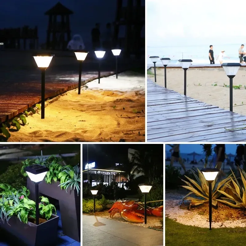 Luces Solares Exterior Encajada en el Suelo Blanco Cálido & RGB Degradado Impermeables IP65 Luces Solares Jardin, Automático Lámpara Solar,Luz Solares para Jardin Camino Patio Pasarela Césped Casa