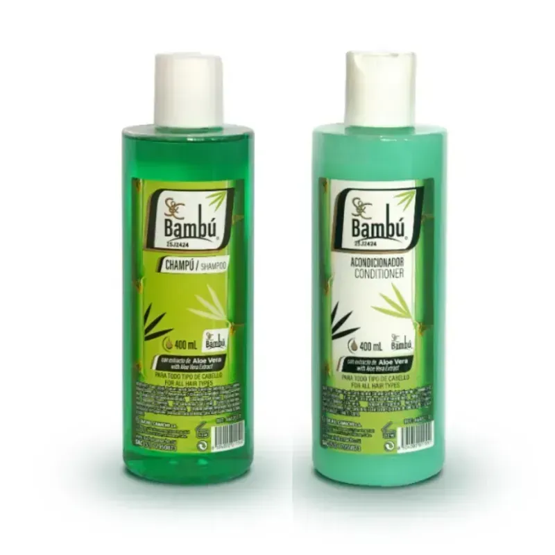 S&C Bambú Juego de Champú y Acondicionador 400ml
