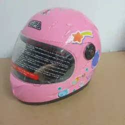 CASCO DE MOTO PARA NIÑOS ROSADO 