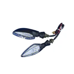 Luz de moto ámbar con lente claro