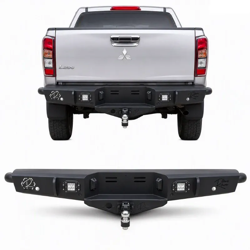 Rear Bumper Tritón L200 15-22 W/LED
