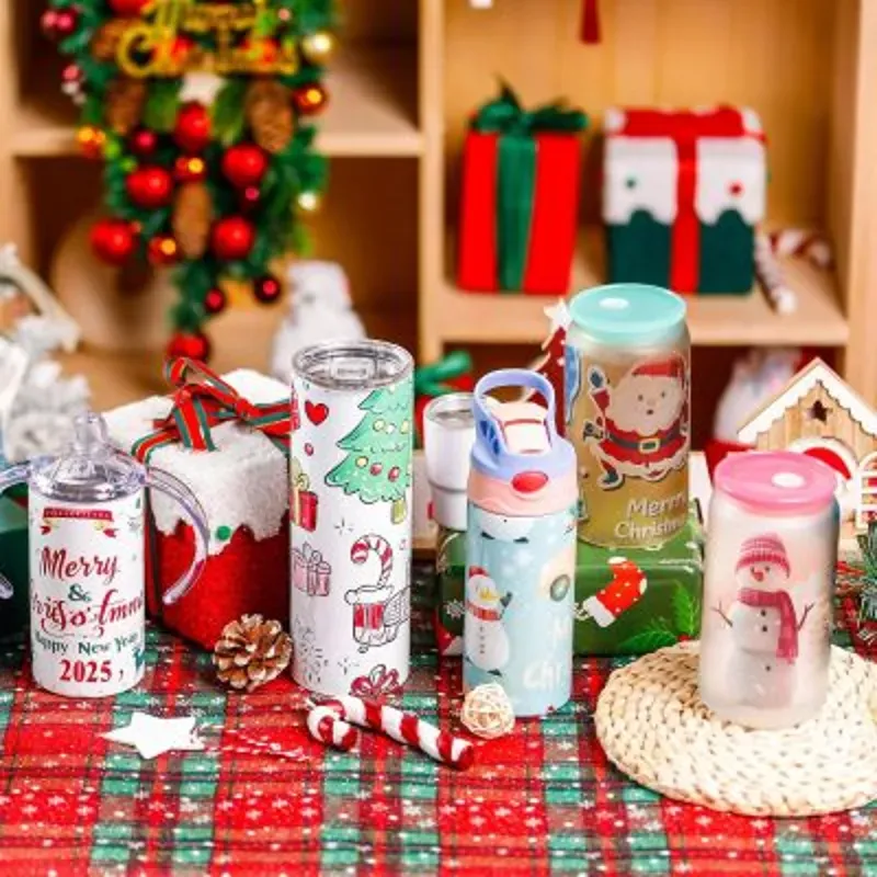 20 OZ Termo de acero inoxidable con pajita de metal, posavasos de silicona lista para la técnica sublimación