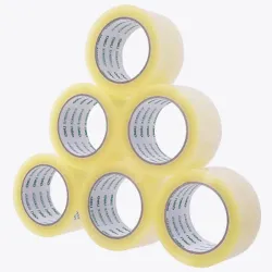 Cinta adhesiva de embalaje transparente 60mm x 100y x 45μm 6/paquete