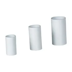Conector recto de PVC, blanco