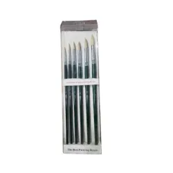 Pincel de punta redonda de cerda 6pcs/set