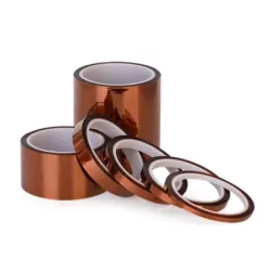 Precinta de alta temperatura 1*330cm, Ancho: 1 cm, longitud: 33 m, grosor: 0.05 mm, resistencia a altas temperaturas: 260°C, material: poliamida, color: marrón