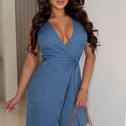 Jumpsuit cotton blue