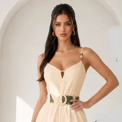 Jumpsuit hojas tropical