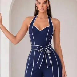 Jumpsuit Navi rayas blancas