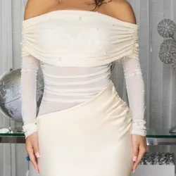 vestido body de perlas