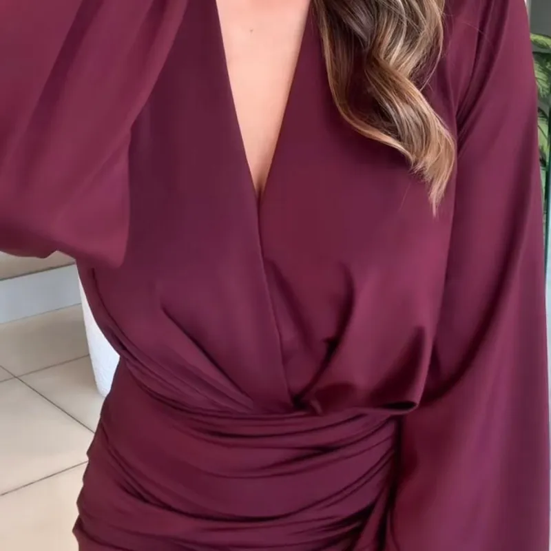 vestido bordeaux