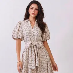 Vestido camisero romantico