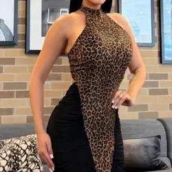 vestido leopardo