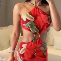 vestido paraíso rojo