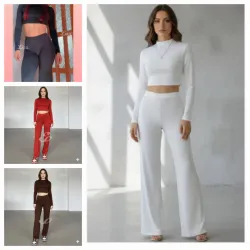 ✨️Conjunto de pantaloneta y top corto mangas largas✨️