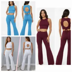 ✨️Conjunto de pantaloneta y top de esplada abierta✨️