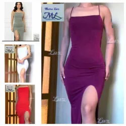 ✨️Vestido de gala con abertura en una pierna y pecho cerrado ✨️