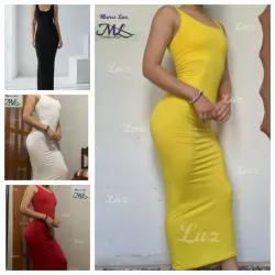 ✨️Vestido tubular Largo estilo camiseta✨️
