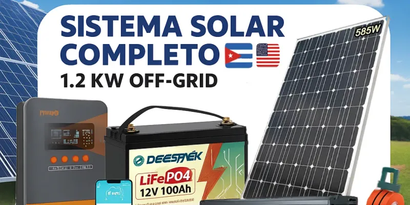 1,2KW Sistema Solar COMPLETO