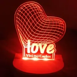 Lámparita 3D Corazón 