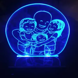 Lámparita 3D La familia 