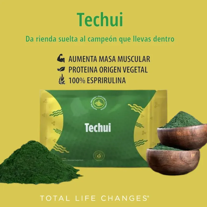 Techui 100% Espirulina (90 Capsulas)