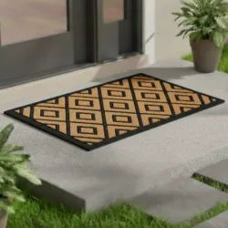Alfombra de coco trenzado y goma
