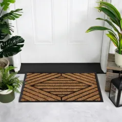 Alfombra de coco trenzado y goma