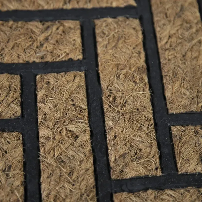 Alfombra de coco trenzado y goma
