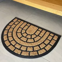 Alfombra de coco trenzado y goma